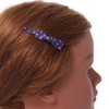 1Pcs Purple with Pink Hearts Acrylic Bow Hair Grip/Slide In