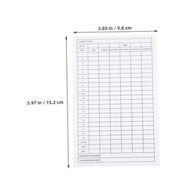 BESPORTBLE 18pcs Golf Scorecards Extra Space for Easy Recording Coated Paper for Tournaments and Practice Ranges Score Recording Cards