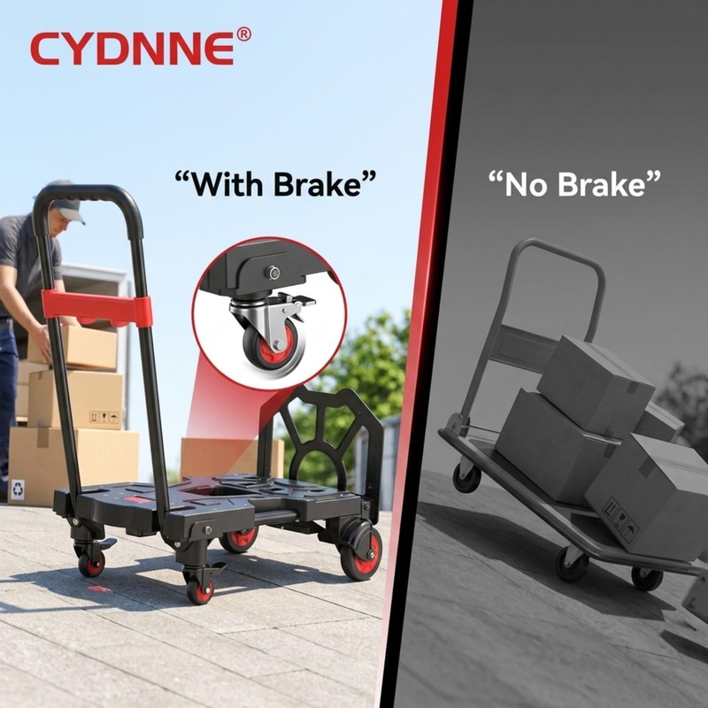 330LB Folding Hand Truck, Convertible Dolly Cart with Canvas Bag