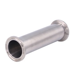 DERNORD Sanitary Spool Tube with Clamp Ends,Stainless Steel 304 Seamless Round Tubing with 1.5 inch Tri Clamp 50.5MM Ferrule Flange (Tube Length: 6 Inch / 152MM)