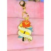 Gold Happy Mother’s Day Red Rose Charm Zipper Pull &