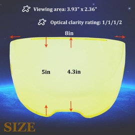7 Pack 0700000803 Front Amber Lens, 3.94" x 2.36" Visible Lens, Compatible with ESAB Sentinel A50 Lenses, Not compatible with ESAB Sentinel A60 Welding Helmet