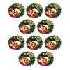 10PCS Dollhouse Christmas Wreaths Simulation Plastic Garland Model for 1/12