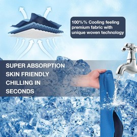 MEZOKUCEL 4 Pcs Cooling Towel, Ice Towel, Microfiber Towel, Soft Breathable Chilly Towel Stay Cool for Yoga, Sport, Gym, Golf, Camping, Fitness, Running, Workout & More Activities (40"x 12")