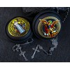 PLONKLY St Michael & St Benedict Hematite Rosary Necklace for