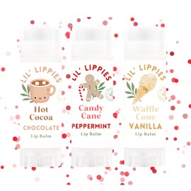 Lip Balm For Kids - Christmas Stocking Stuffer chapstick for toddler, teen and tween (A Holiday Trio)