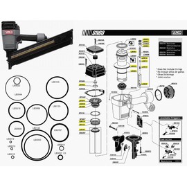 O Ring Replacement Rebuild Kit for Senco Framing Nailer SN60 SN65