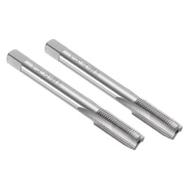 sourcing map 2pcs Straight Flute Thread Tap, M10 x 1 Left Hand Metric Screw Threading Tapping Tool Thread Milling Machine Taps, High-Speed Steel 6542 (HSS 6542)