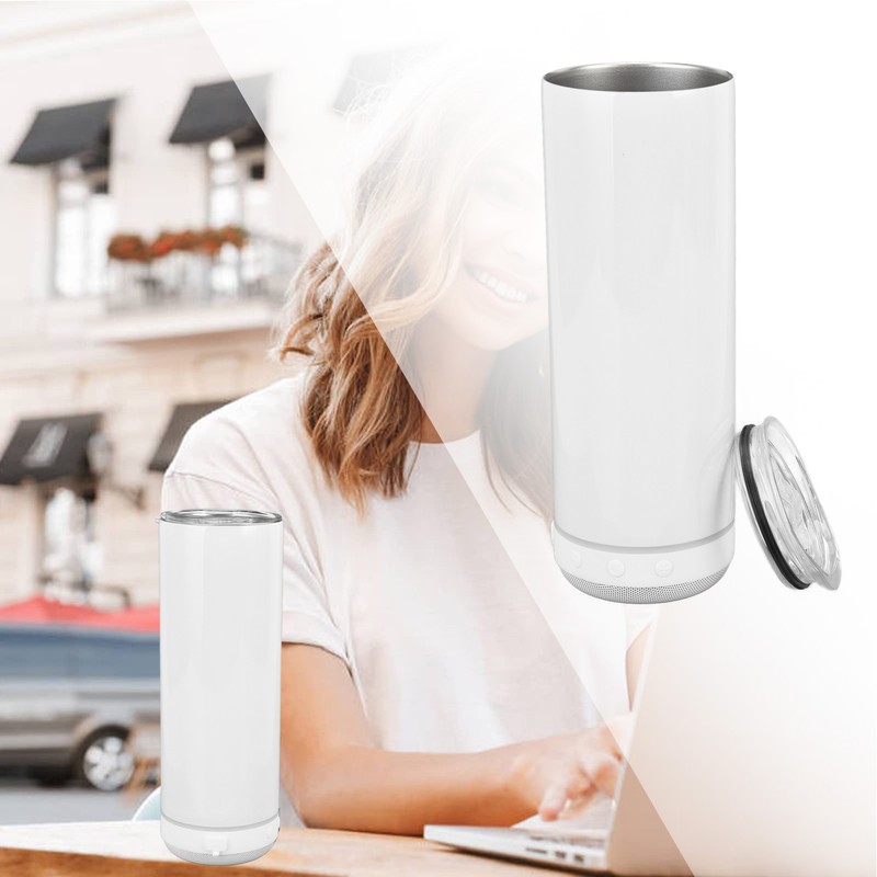 20oz/600ml Portable Music Tumbler Cup Detachable Bluetooth Speaker Cup Vacuum