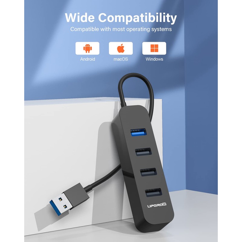 Upgrow USB 3.0 Hub 4-Port USB Hub with 5 Gbps