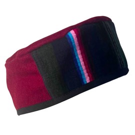 Thorness Handmade Nepalese Wool Red Smoking Cap, Lightweight, Stylish, with Traditional Tibetan Accents, Size 61cm, Extra Large