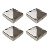 Sunload Post Cap Stainless Steel Square Pyramid-Shaped Set of 4