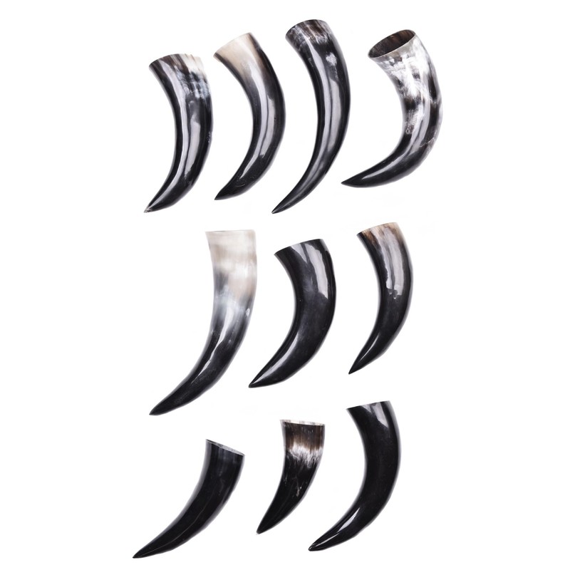 Battle-Merchant High-quality Viking drinking horn, food-safe natural horn, polished cattle