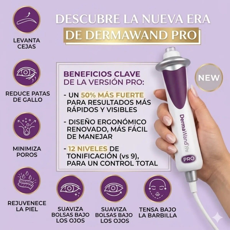 Dermawand Pro Rejuvenecedor Facial Antiarrugas Microcorrient