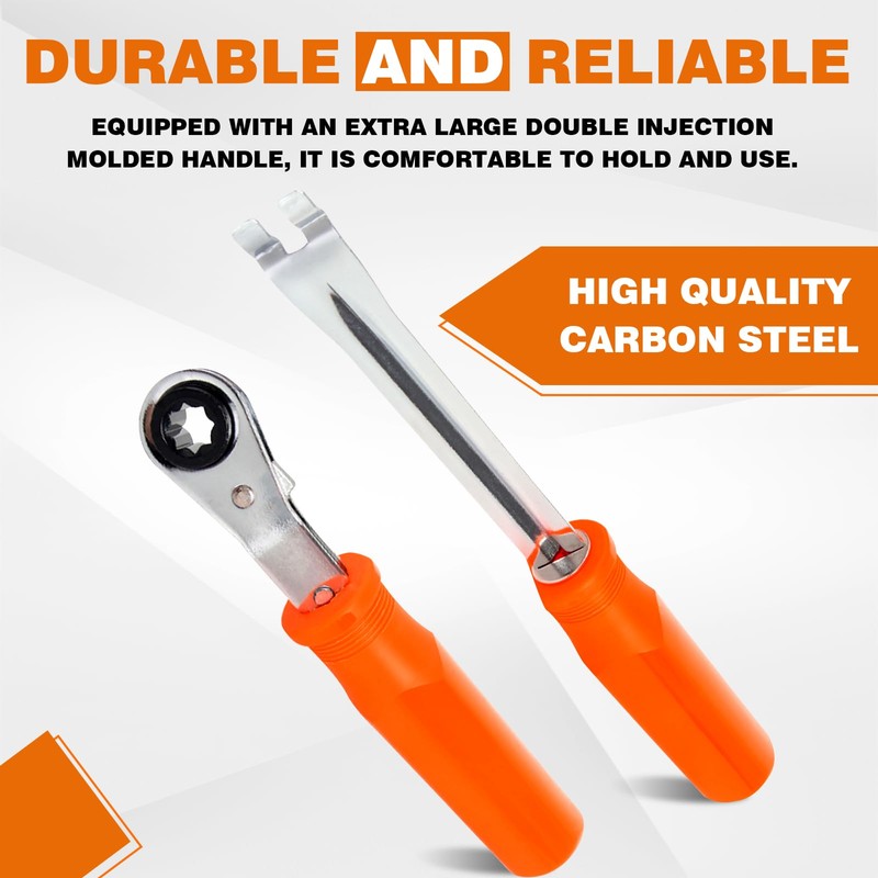 BARTOO 2PCS Automatic Slack Adjuster Tools, 5/16'' Double Square Ratcheting