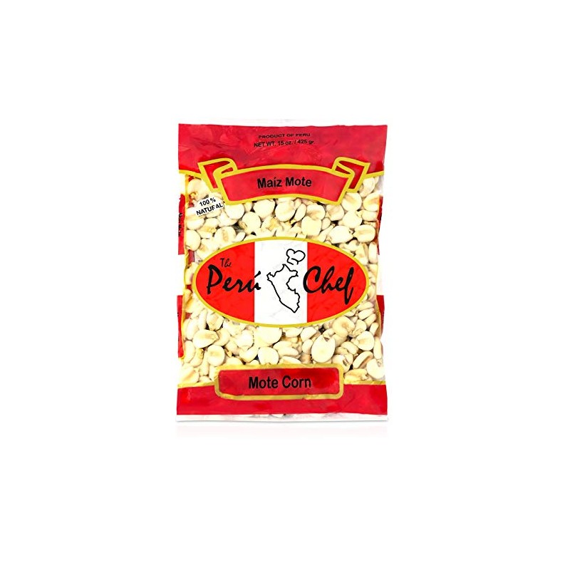 Peruchef Maiz Mote Pelado Peruano | Mote Corn 15oz bag