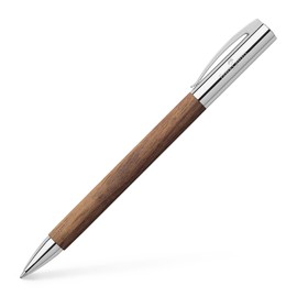 FABER-CASTELL Ambition 148531 Retractable Ballpoint Pen Walnut Ballpoint Pen Refill B Ink Colour Black