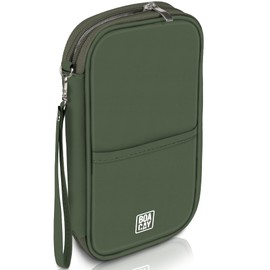 BOACAY Travel Document Organizer with RFID, Family Passport Holder, Wallet for Women & Men, Portable & Waterproof Case for Cards, Boarding Pass, Money