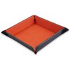 shibby Foldable Cube Tray Cube Mat Made of Faux Leather
