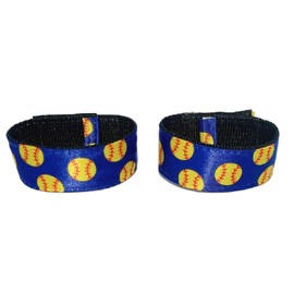 Fastpitch Softball sleeve scrunchies royal blue. (Pair) from ORIGINAL USA Inventor. Over 8 million sold. Softball sleeve holders