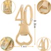 24 pcs Golden 40th Bottle Opener Birthday Party Favors, Rhinestones