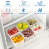 Cisolen 6 PCS Refrigerator Door Organizer Box, Clear Refrigerator Organizer