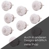Knober 10 pieces in white ALBA white, decorated, stainless steel