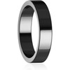 Non fading glossy plain circle fashionable stainless steel couple ring