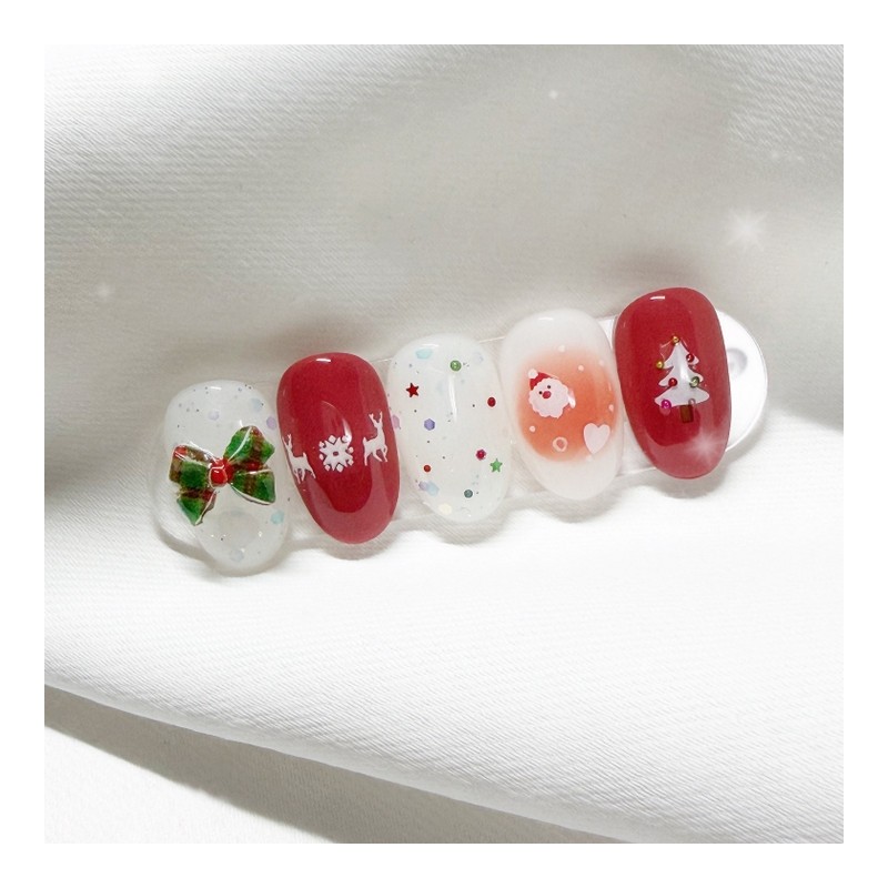 [Handmade Nail Tips] Merry Mary Nail Tips - Petit Coffin
