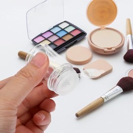 Bestyash Botella Polvo Suelto Tapa Flip Orificio Abierto Contenedor Base Maquillaje Piezas Uso Diario Viajes
