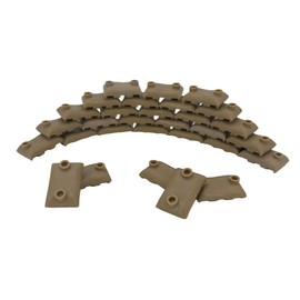 CMC imports 30 x Sandbag Clamping Block, 2 x 3 Nubs, Building Block, WWll Flood, German Army, Dark Beige, Army, Military, City, Choice of Colours (268 - Dark Beige)