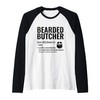 Bearded Butcher Definition Butchery Meat Butchers Raglan Baseball Tee