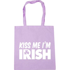 Hippowarehouse Kiss Me I'm Irish Tote Shopping Gym Beach Bag 42cm x38cm, 10 litres