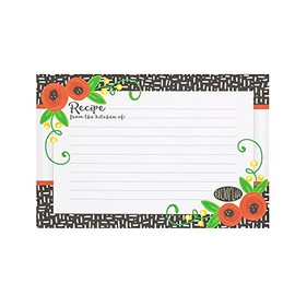 Shannon Road Gifts Lined Cardstock Recipe Cards, 4 x 6-Inches, Enjoy Life