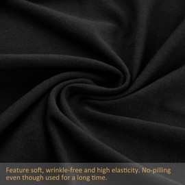 PiccoCasa Box Spring Cover Stretchy Fabric Wrap Around 4 Sides Bed Skirt Wrinkle Free for Home, Elastic Mattress Cover Fits Mattress up to 14" Black King
