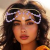 Generse Boho Head Pearl Gold Head Bow Women Girls Hair