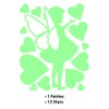 Ambiance Small Fairy Sticker with Hearts Glow in the Dark