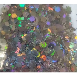neverland nights Black/Dark Holographic glitter mix, for nails, acrylics,Festi