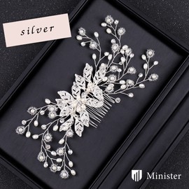Minister Hair Accessories, Hair Ornament, Headdress, Pearl, Weddings, Brides, Recitals, Coming-of-age Ceremonies, Japanese Dresses, School Entrance Ceremonies, Parties, Invitations (Silver)