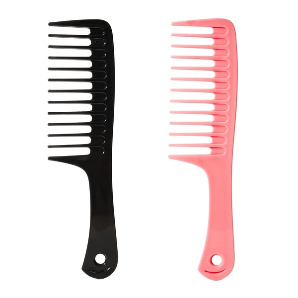 Fgail 2PCS Wide Tooth Comb for Curls, Large Tooth Detangling