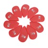 10PCS Golf Club Head Cover PU Leather Protective Abrasion Resistant