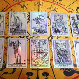 GIBZ Glitter Tarot Cards Deck for Beginners 78 Cards Vintage Tarot Cards Set with Box