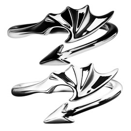 FOMIYES 2Pcs Couples Adjustable Rings Angel Devil Promise Rings Open Rings for Him Her Fashionable Versatile Matching Rings for Anniversaries Special