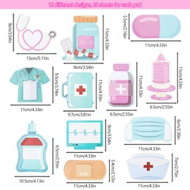 Mini Funny Nurse Sticky Notes, Nurse Themed Mini Notes Assorted Pads Nursing School Essentials Self Stick Cute Memo for Nurses Week Gifts (12 Pads, 20 Sheets for Each Pad)