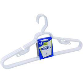 Merrick Engineering C84311-GH White Giant Tubular Plastic Hanger - 3*12 packs (36 hangers)