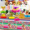 Gukasxi 2 Pieces Mexican Fiesta Party Tablecloth, Colorful Striped Disposable