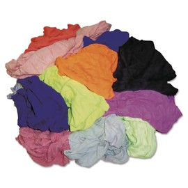 HOSPECO 24510 Polo T-Shirt Rags, Assorted Colors, 10 Pounds/Bag