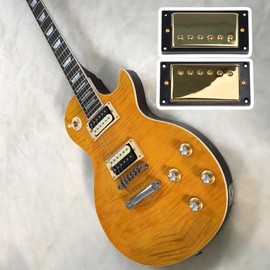 Yibuy Gold Double Coil Sealed Humbucker Pickup Set for Electric Guitar