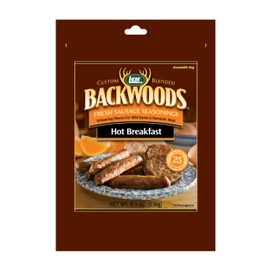 LEM Products Backwoods Hot Breakfast Fresh Sausage Seasoning, Ideal for Wild Game and Domestic Meat, Seasons Up to 25 Pounds of Meat, 8.3 Ounce Packet