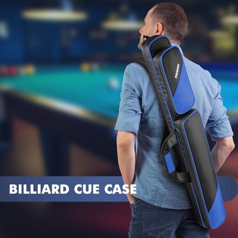 PEKREWS Pool Cue Case 2x2, Pool Stick Case Holds 2